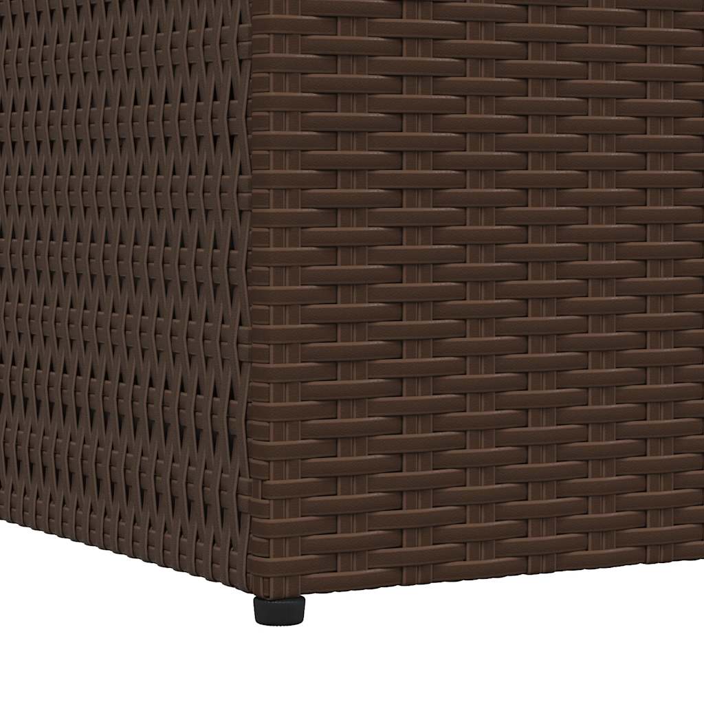 Tuinbox 150x100x100 cm poly rattan bruin - Afbeelding 11