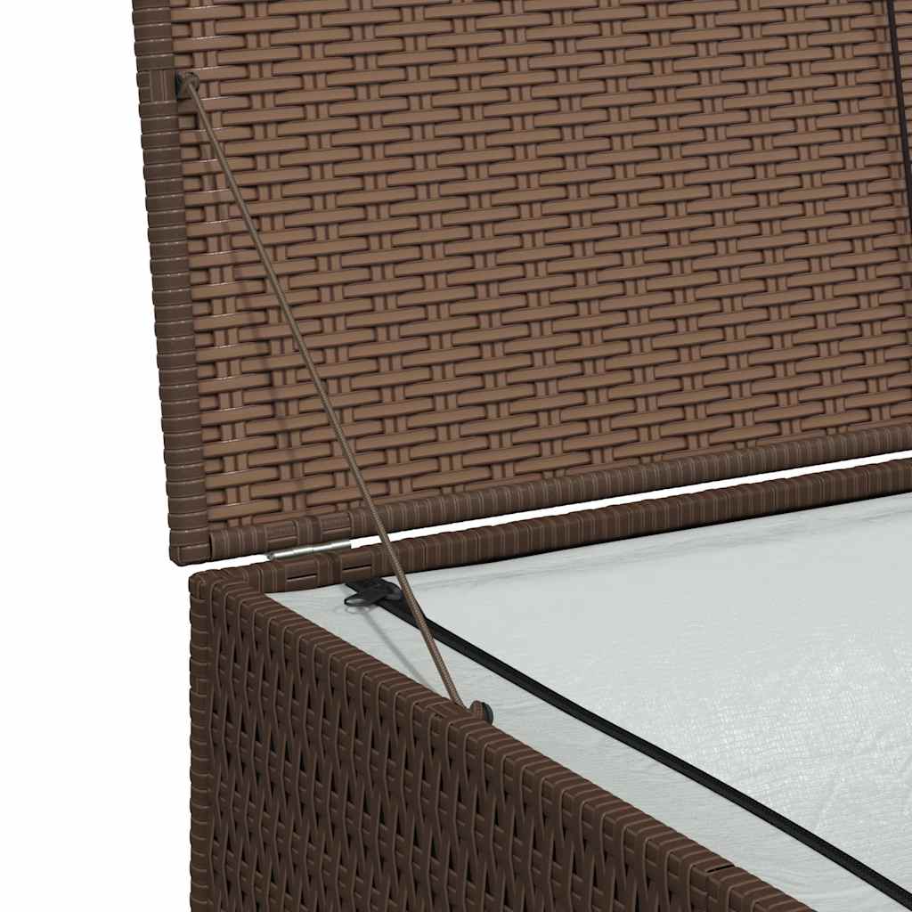 Tuinbox 150x100x100 cm poly rattan bruin - Afbeelding 9