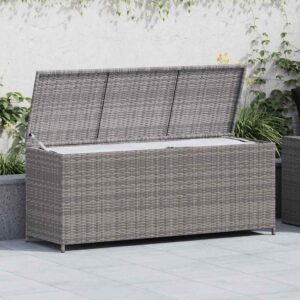 Tuinbox 150x50x60 cm poly rattan grijs