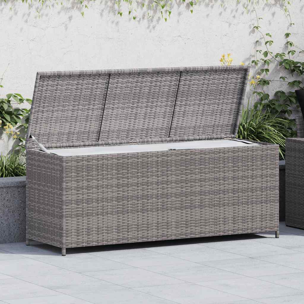 Tuinbox 150x50x60 cm poly rattan grijs