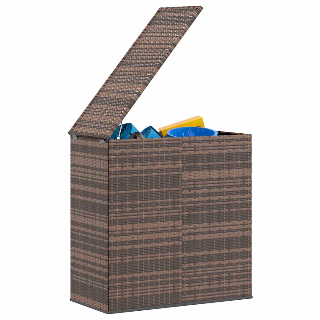 Tuinbox 100x49x103,5 cm polyetheen rattan bruin - Afbeelding 7