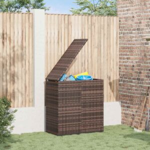 Tuinbox 100x49x103,5 cm polyetheen rattan bruin