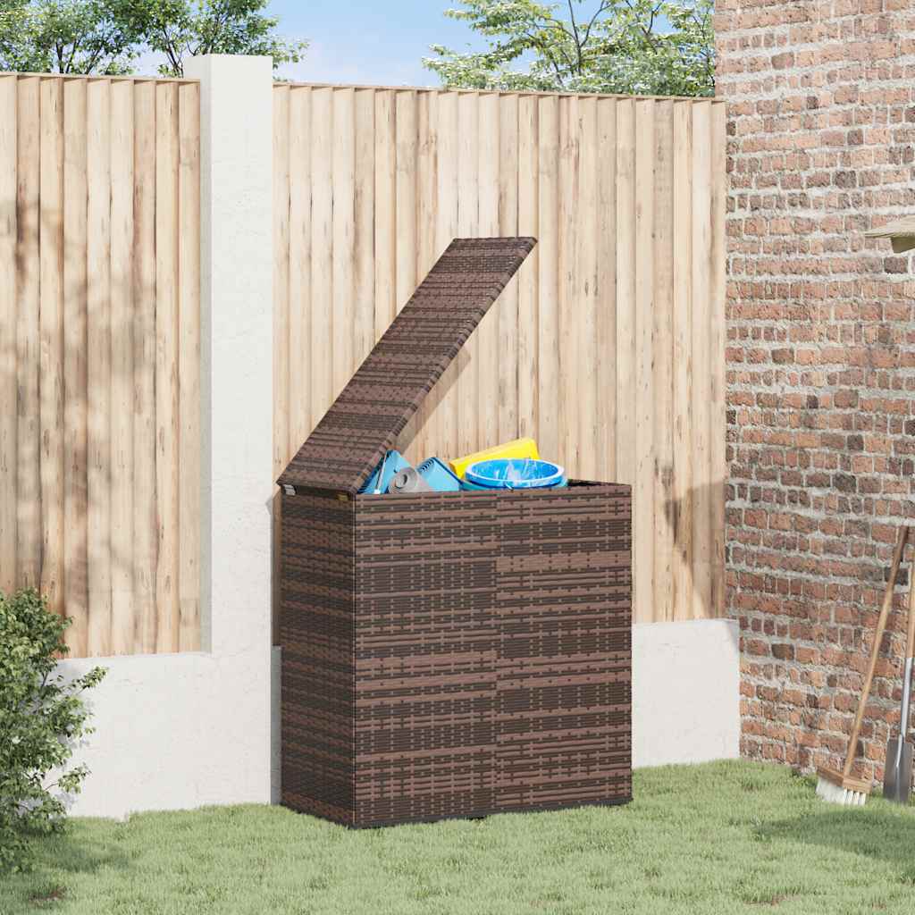 Tuinbox 100x49x103,5 cm polyetheen rattan bruin