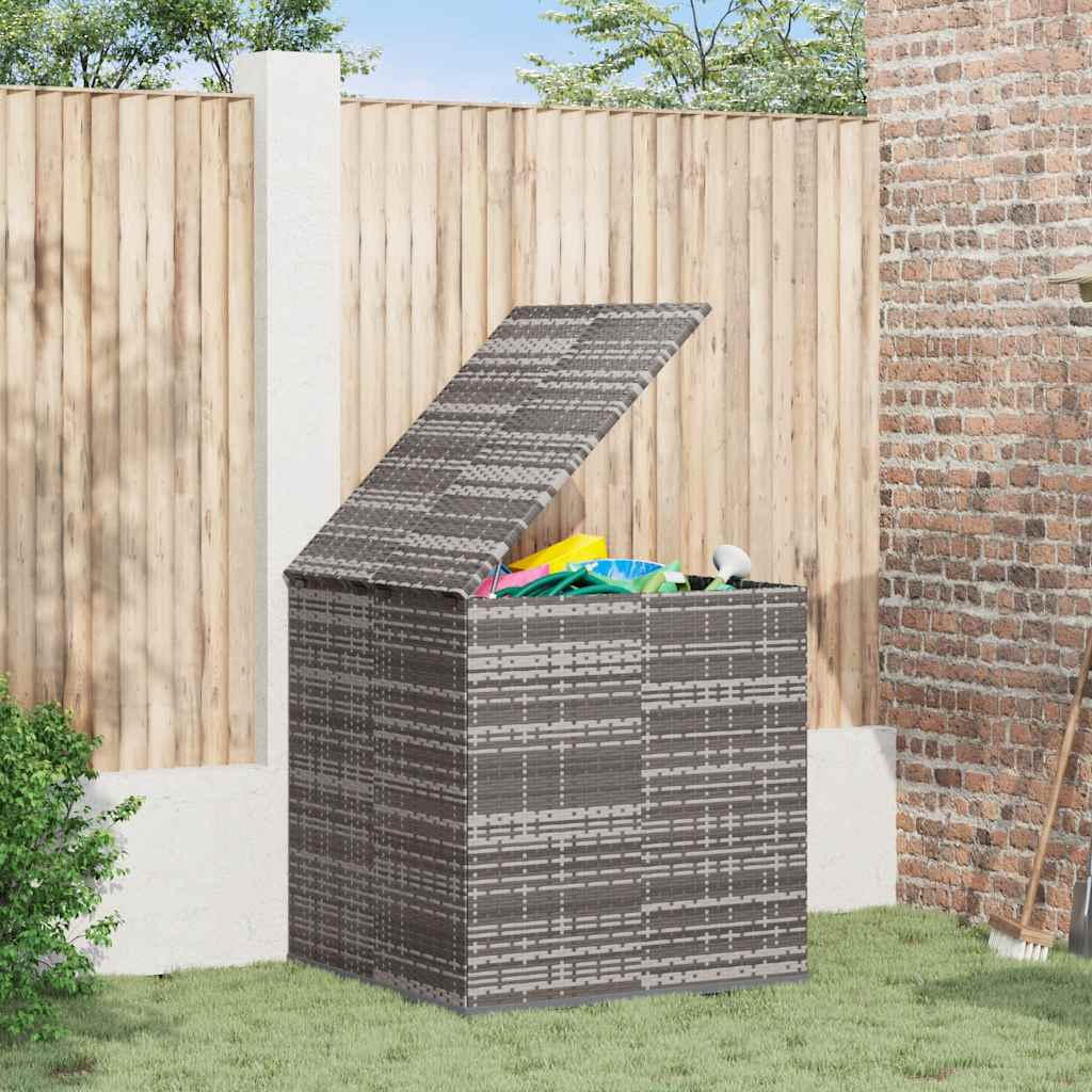 Tuinbox 100x97,5x104 cm polyetheen rattan grijs