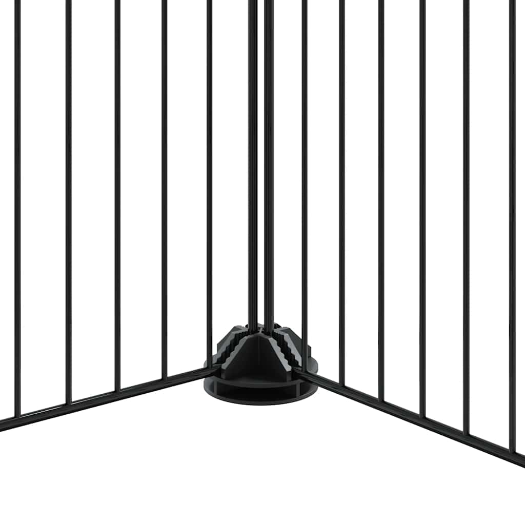 Huisdierenkooi met deur 44 panelen 35x35 cm staal zwart - Afbeelding 7