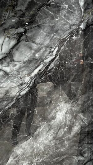 €59 PER PANEEL - 120x280x0,3 cm - PVC Wandpaneel Grijs Steen Marmerlook Hoogglans