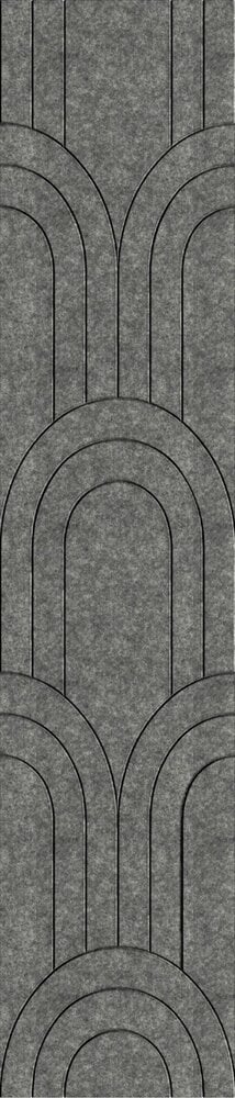 OPPIO Viltpaneel Grijs - BAROK - 280x60 cm - Brandvertragend & Geluiddempend - Afbeelding 2