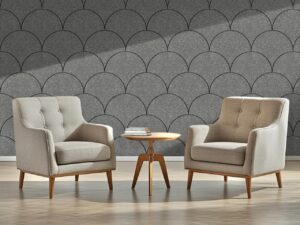 OPPIO Viltpaneel Grijs - SCHRUB - 280x56 cm - Brandvertragend & Geluiddempend