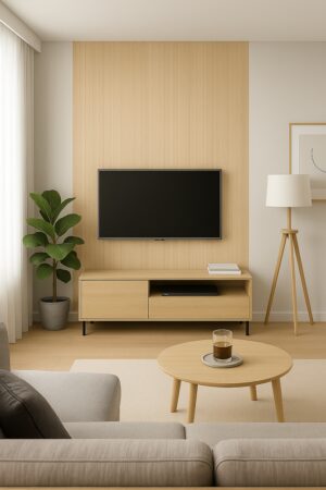 120x280x0.5 cm - Houten Wandpaneel SANDSTONE OAK