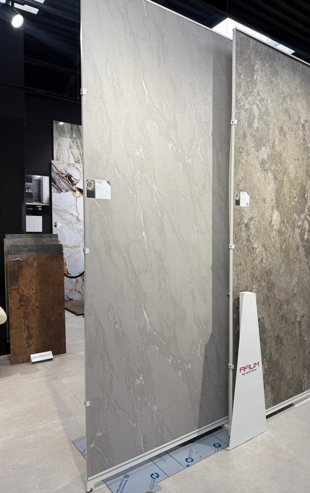 120x280x0,3 cm - PVC Wandpaneel SLATE GREY - MAT - Afbeelding 2